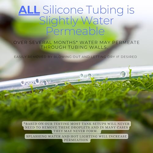 Image of Smallest Floating Plant Barrier for Nano Tanks (<10gal); Uses Capillary Action to Cling to Glass; No Suction Cups; Auto Adjust to Any Water Level; Thin Tubing; Bends into Any Shape (Clear Combo)