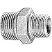 Produktbild GEWINDE FITTING aus TEMPERGUSS verzinkt > Nr.245 Doppelnippel AG(R) x AG(R) reduziert > 1/8 bis 4 Zoll WUNSCHGRÖSSE einfach selbst wählen >>> 1 1/4 Zoll auf 1 Zoll