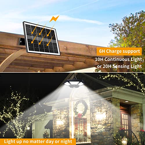 Yomisga Solar Powered Shed Light Daytime Available Solar Pendant Lights Outdoor With Remote Control, Timer, Motion Sensor & 5 Lighting Modes, 180 Led Solar Indoor Lights For Home, Shop, Garage, Barn… #TOP3