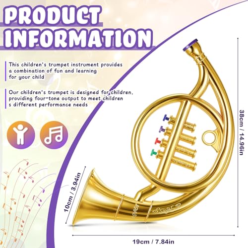 Lewtemi Gold Horn Musical Instruments Toy for Kid Fake Plastic by Lewtemi - Used condition - Image 2