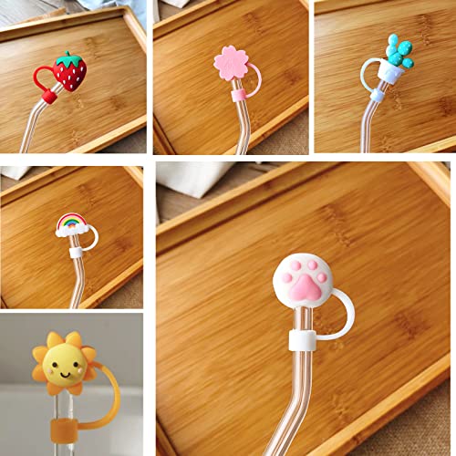 6Pcs Straw Caps Covers, Straw Covers For Reusable Straws, Straw Tip Covers, Drinking Straw Cover, Straw Caps For Reusable Straws, Straw Protector Cover, Silicone Straw Covers Cap, Cloud Straw Cover #TOP2