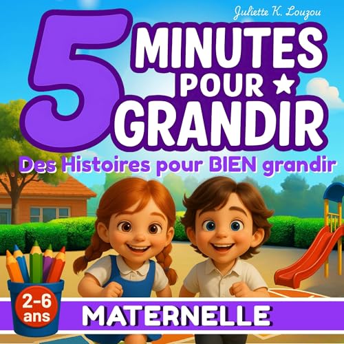 5 minutes pour grandir en maternelle - 28 histoires éducatives - livre pour enfants de 2 à 6 ans: illustrées et ludiques pour les garçons et filles dès la rentrée en maternelle.