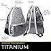Glove It Signature Tennis Backpack for Women, Lightweight Ladies Tennis Bag & Sling Backpack for 2 Racquets, Balls, Water Bottle - Titanium