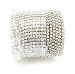 yueton 11 Yards 2MM Crystal Rhinestone Close Chain Trimming Claw Chain Jewelry Crafts DIY (Silver)