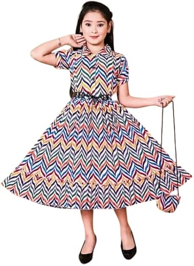 Kid Girls Long Short Sleeves Frock Dress| Comfortable, Breathable, Lightweight, Skin Friendly|SL_1