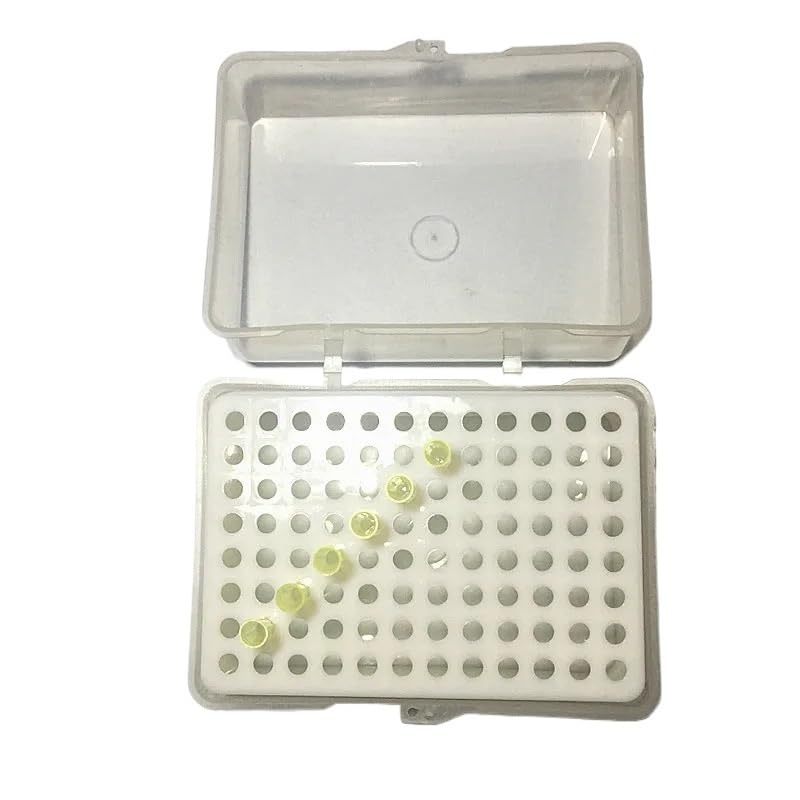 Laboratory Suction Head Box Plastic Box, for Suction Head 200 ul 96 Hole Chemical Biology Laboratory Suction Head Box for Suction Head 200 ul 1/PK(Maroon or red Color)