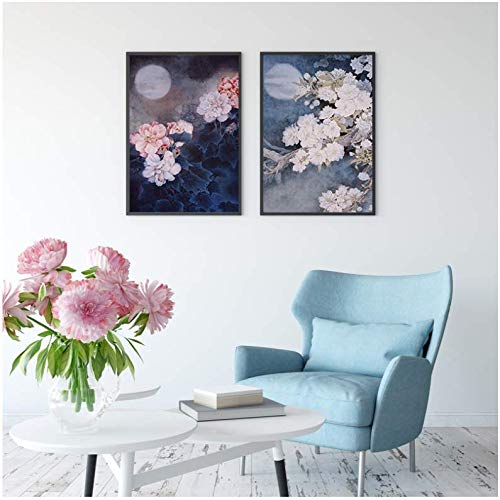 Art mural chambre classique impression la lune chinoise