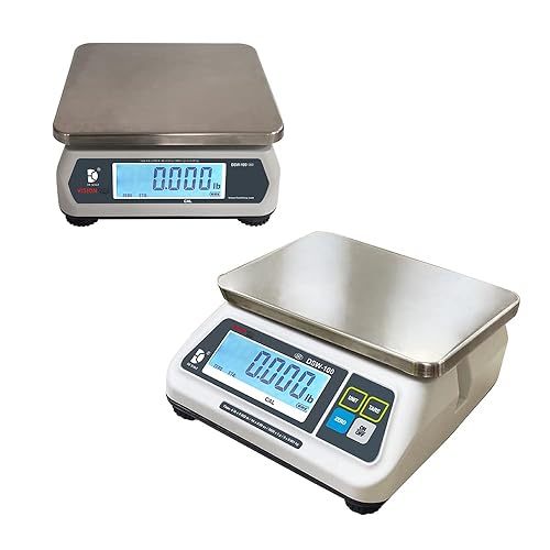 VisionTechShop DSW-100 Báscula de alimentos para porciones con pantalla LCD doble, placa de acero inoxidable, capacidad de 6 libras, legibilidad de