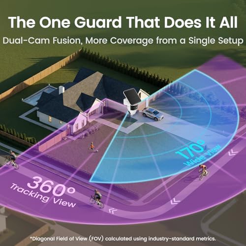 aosu T2 Pro 3K Dual Cam Security Camera Wireless Outdoor, Solar Powered — view 2