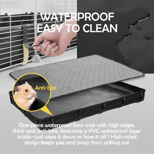 MEEXPAWS Guinea Pig Cages Small Animal Playpen with Waterproof PVC Liner & Washable Pee Pad & Storage Space, C&C Cage for Guinea Pigs, Hedgehog, Hamsters, Ferrets,Indoor Enclosure Wire Yard Playpen by MEEXPAWS - Image 3