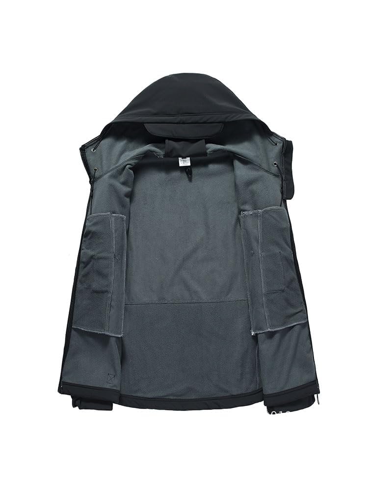 Homme 2 Pièces Tactique de Costume Vêtements Chaud Veste Impermeable Manteau Hiver Uniforme Militaire Tenue Blouson de Combat et Cargo Pantalon pour Camping