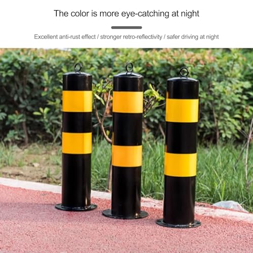 Cône de sécurité, bornes de sécurité réfléchissantes, poteaux de signalisation de 55 cm avec boulons d'ancrage, barrières de stationnement, Lot de 6 bornes Blanches