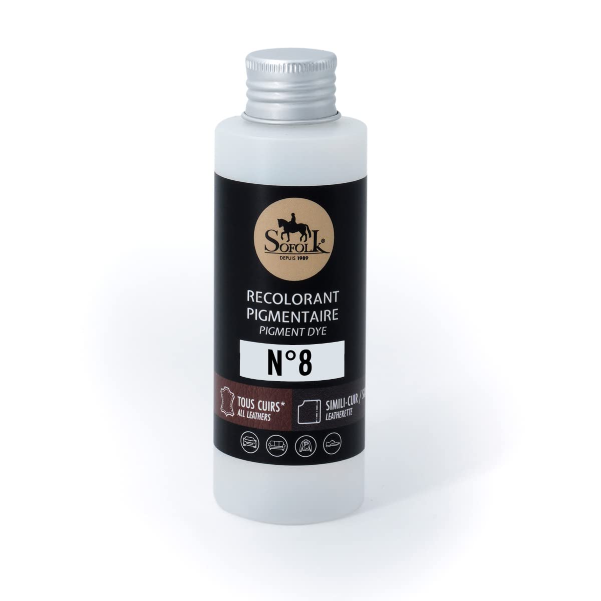 Sofolk - Pintura Cuero/Polipiel - Recoloración para cuero dañado, rayado, arañado, descolorido - Volante de coche, asiento de coche, sofá, zapatos - 125ml - 00-WHITE — view 16