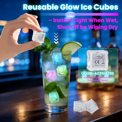 Cubitos LED Luminosos Multicolor para Bebidas 12 Unidades miniatura 5