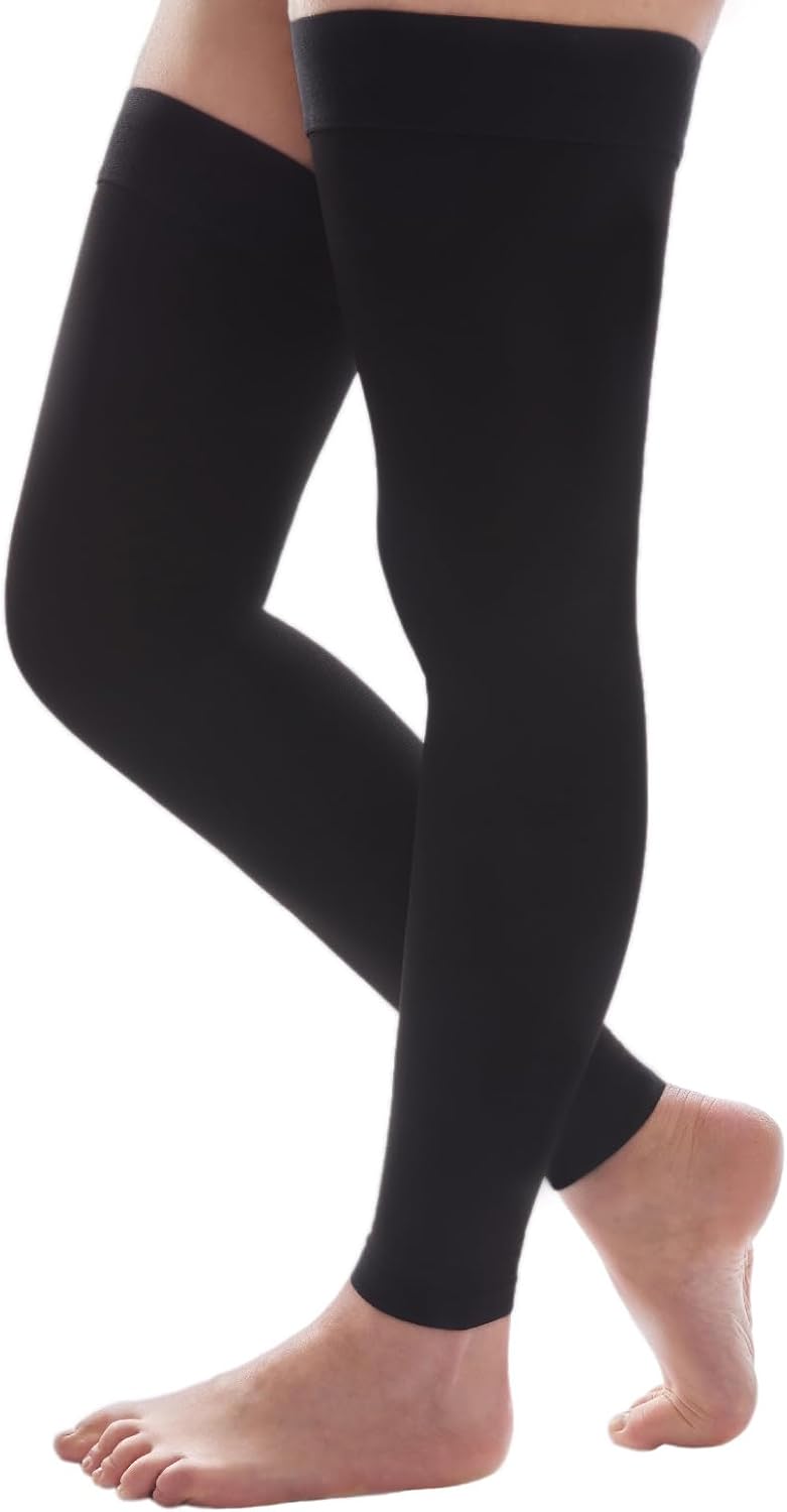Thigh High Compression Socks Women & Men, 20-30mmHg Thigh High Compression Stockings, Medical Compression Socks with Silicone Dot Band-Best for Varicose Veins, Swelling - Image 2