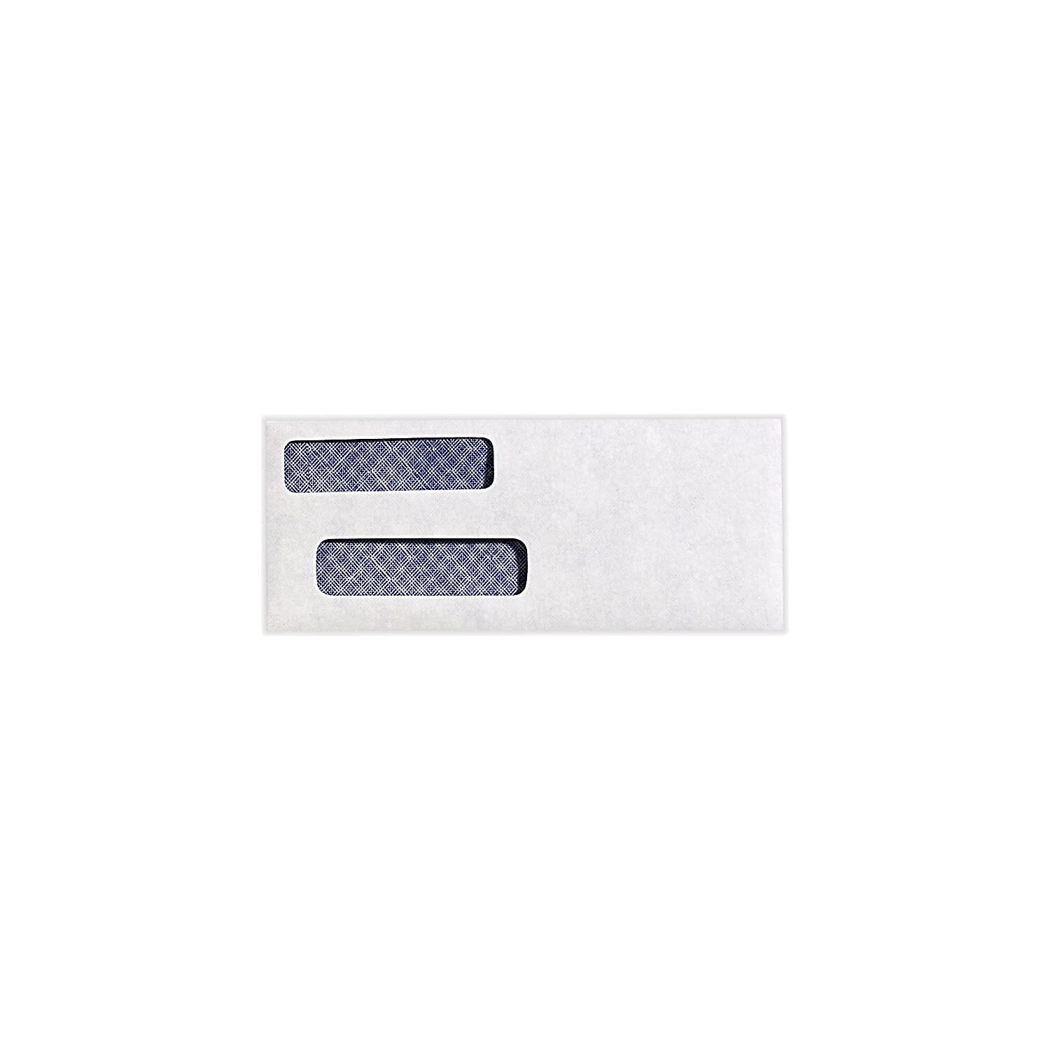 Check Double Window Envelopes (3 5/8" x 8 3/4") - 24lb. Bright White (500 Qty.) | Perfect for Tax Season, Quickbooks Invoices and Accounting Mailings