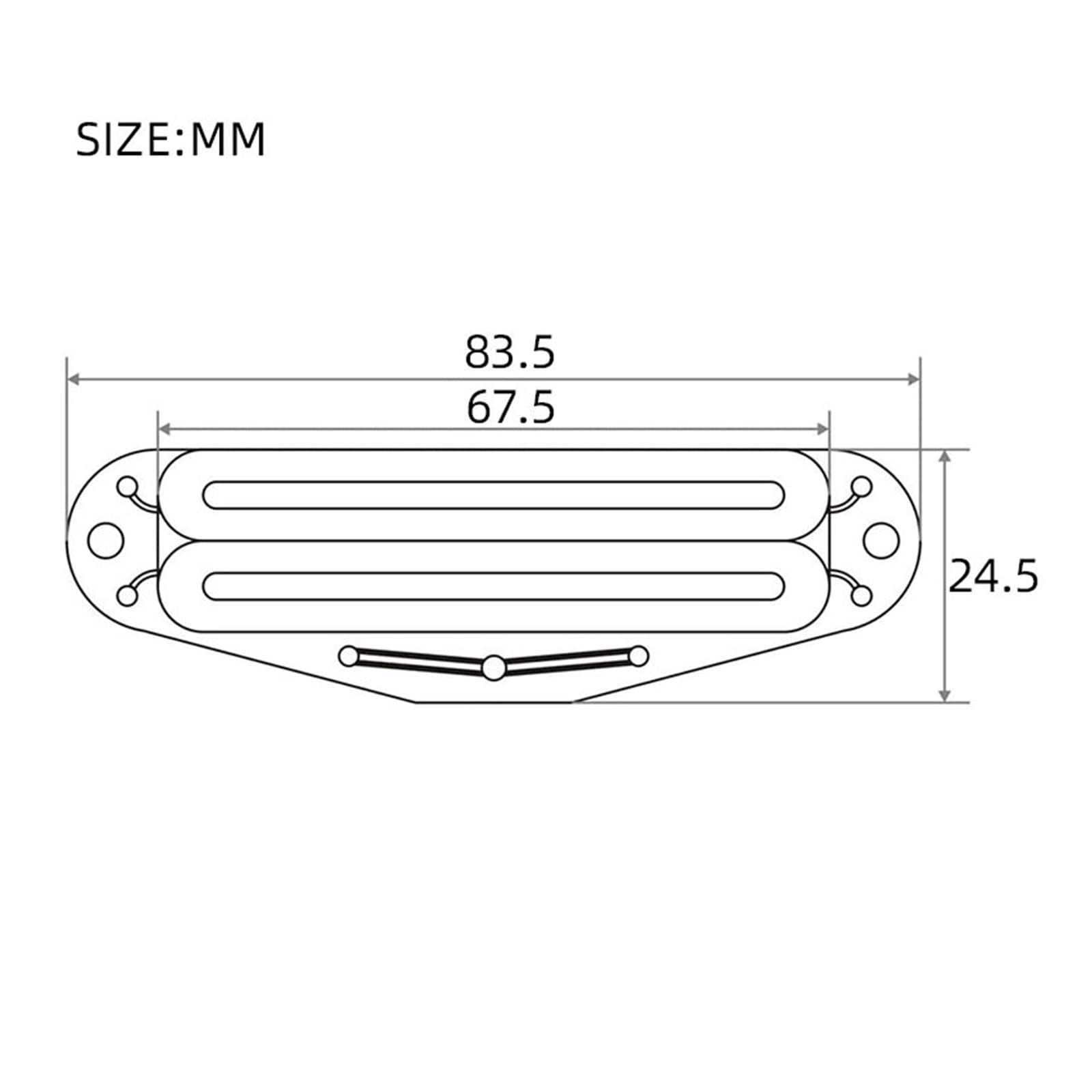Mini Pickup Single Coil A Doppia Traccia Per Chitarre Acustiche(Pink Chrome)