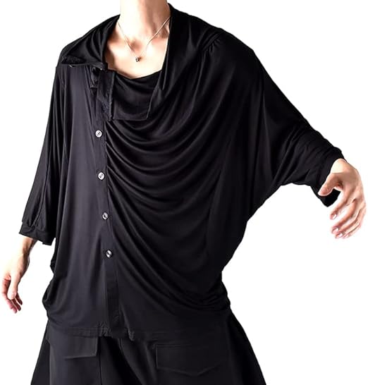 Amazon Tシャツ カットソー オフタートル メンズ モード系 ドルマンスリーブ ビッグシルエット 大きいサイズ オーバーサイズ 半袖 5分袖 ドレープ アシンメトリー ブラック F Tシャツ カットソー 通販 Amazon Tシャツ カットソー オフタートル メンズ モード系 ドルマンスリーブ ビッグシルエット 大きいサイズ オーバーサイズ 半袖 5分袖 ドレープ アシンメトリー ブラック F Tシャツ カットソー 通販