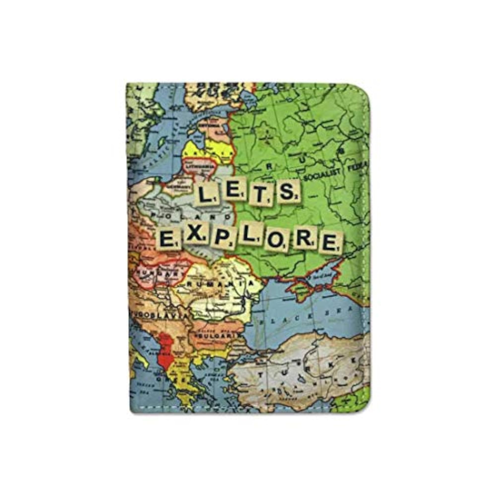 Designer Leather Passport Holder Travel Wallet Organizer