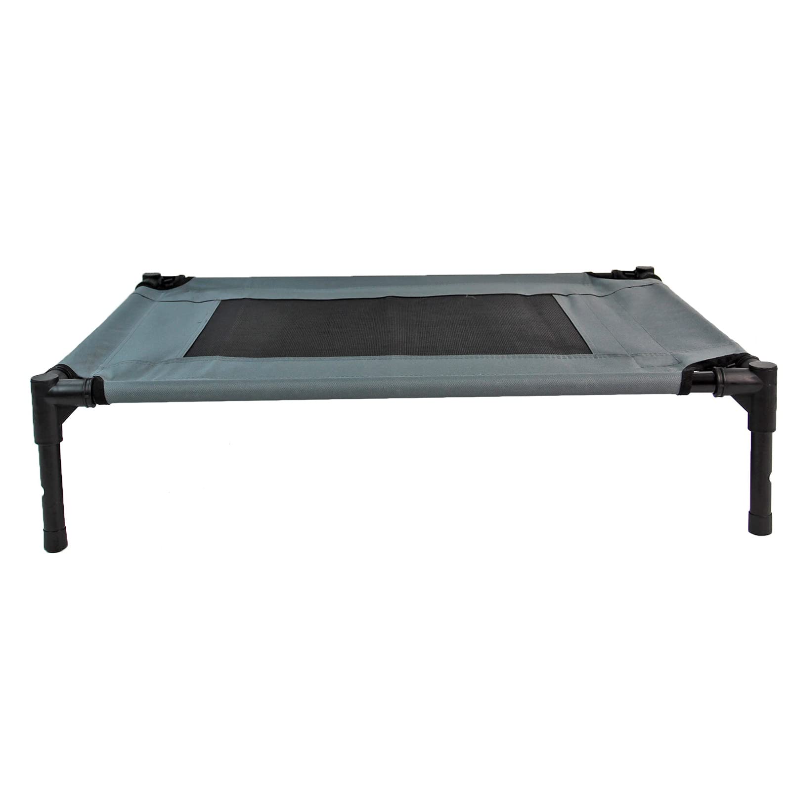Actiaspet Elevated Dog Bed, Oxford 600D Mesh Pet Cot with Steel Frame for Indoor and Outdoor Use (Grey, Medium)