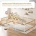 IKALIFE Extra Large Wooden Baby Playpen - Size Adjustable Fence for Babies and Toddlers, Baby Play Yard with Locking Gate, Indoor Play Pen for Kids Activity Center 10 Panels 94.5”×63.5”