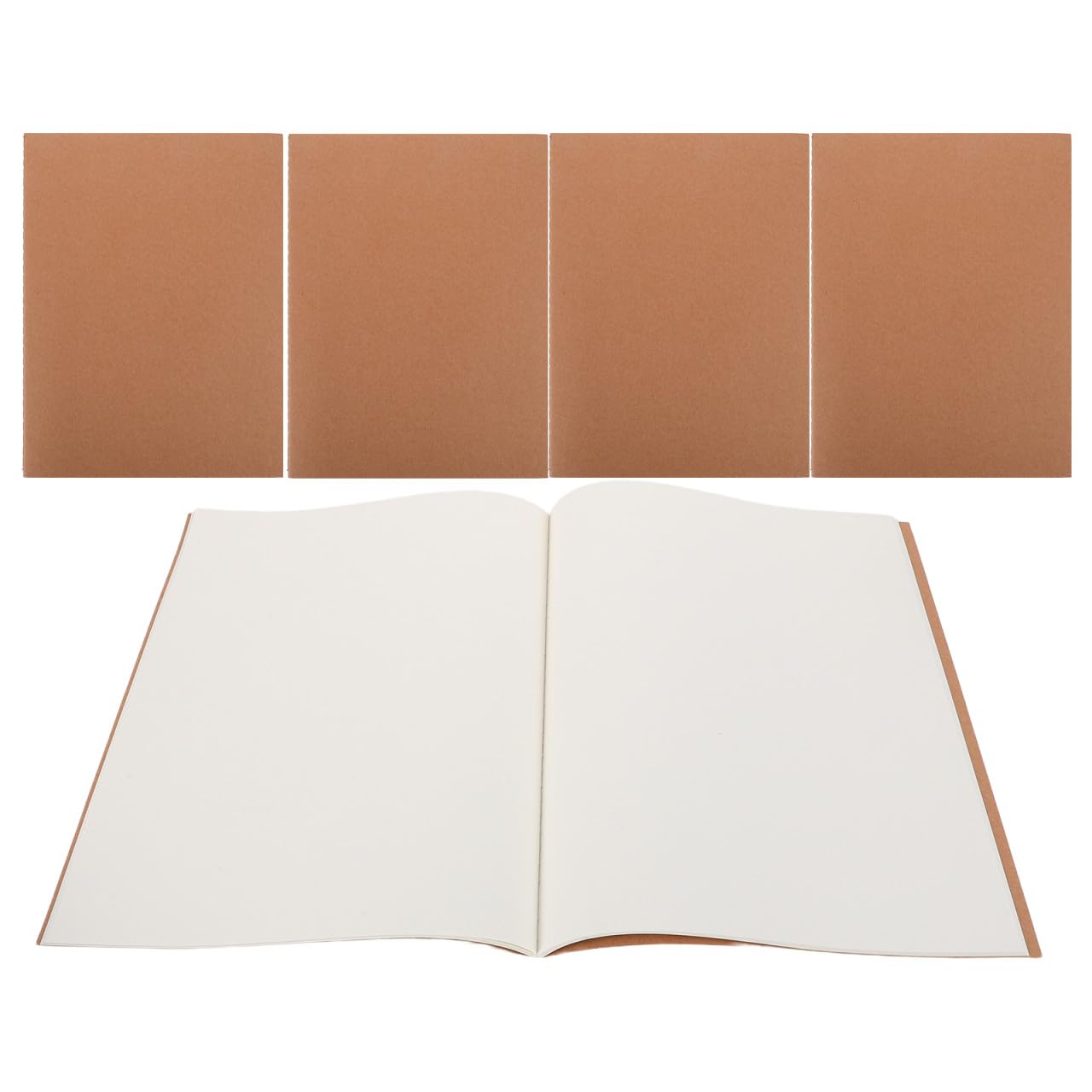 Notebook in Carta Kraft 5 Pezzi, 36 Fogli Ciascuno, per Disegnare | Quaderni Scuola, Blocco Note per Viaggio e Studio, Decorazioni Scuola, Carta da Disegno