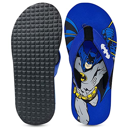 Image of Kidsville Spiderman Printed Blue Flipflops for Boys