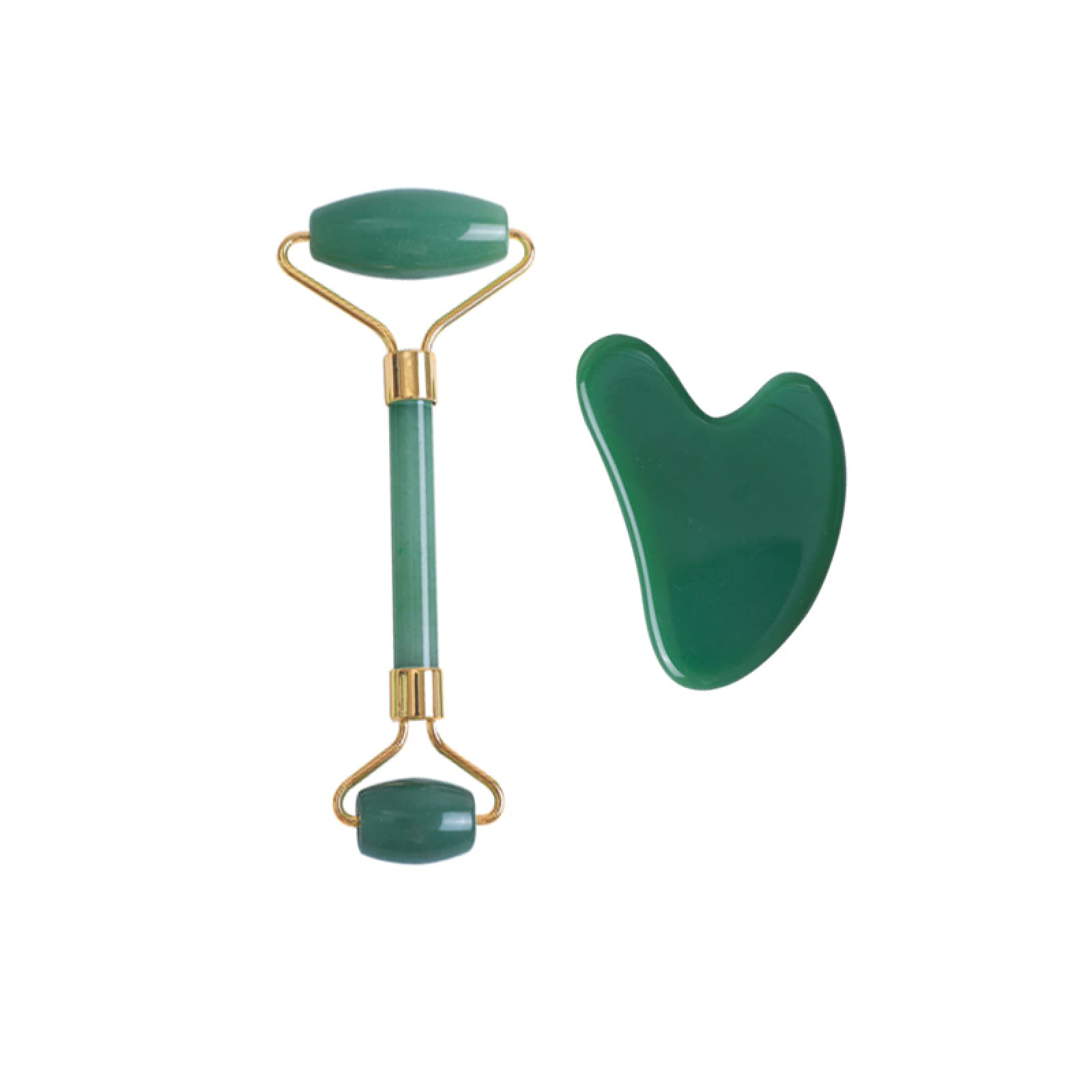 Gua Sha Stein, grünes Urin-Augenmasken-Set, natürliches Jade-Kristall-Augen-Relax-Schlafmaske, Gesichtsroller, Gua-Sha-Massage, grün