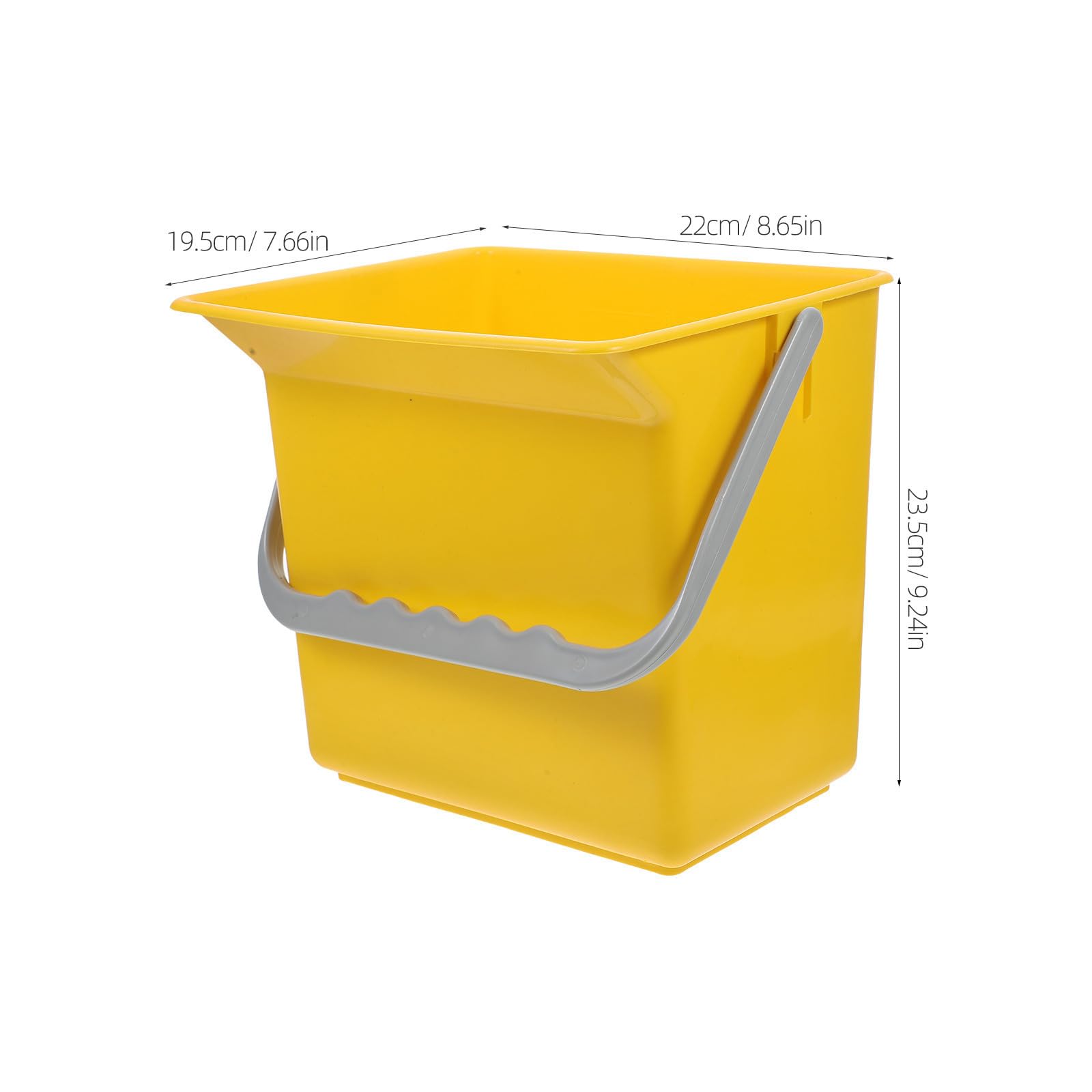 Alasum Secchio per Pulizie lungo Termine e Scala Graduata con Manico di Plastica da 2 Resistente alla Deformazione per Uso in Uffici e Scuole