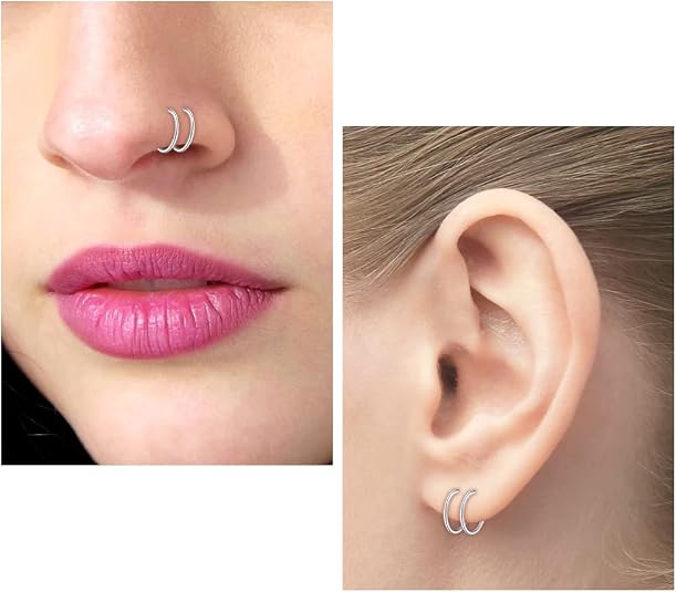 Lot De Piercing Nez En Spirale Acier Chirurgical 316L - 20G, Fin Argent - 12 à 16 Pièces - Funseedrr