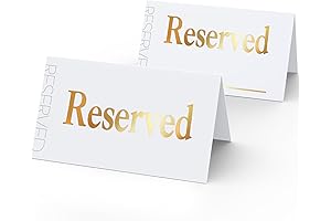Reserved Table Signs with Name Tag Line - Escort Guests & Manage Seating Arrangements Gracefully