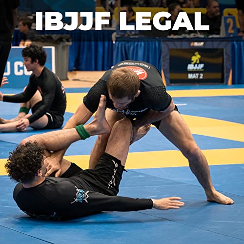 Gold Bjj Jiu Jitsu Shorts - Ibjjf Approved No Gi Fight Short - For Grappling, Mma, Wrestling, Muay Thai & Boxing (Small) Black #TOP4