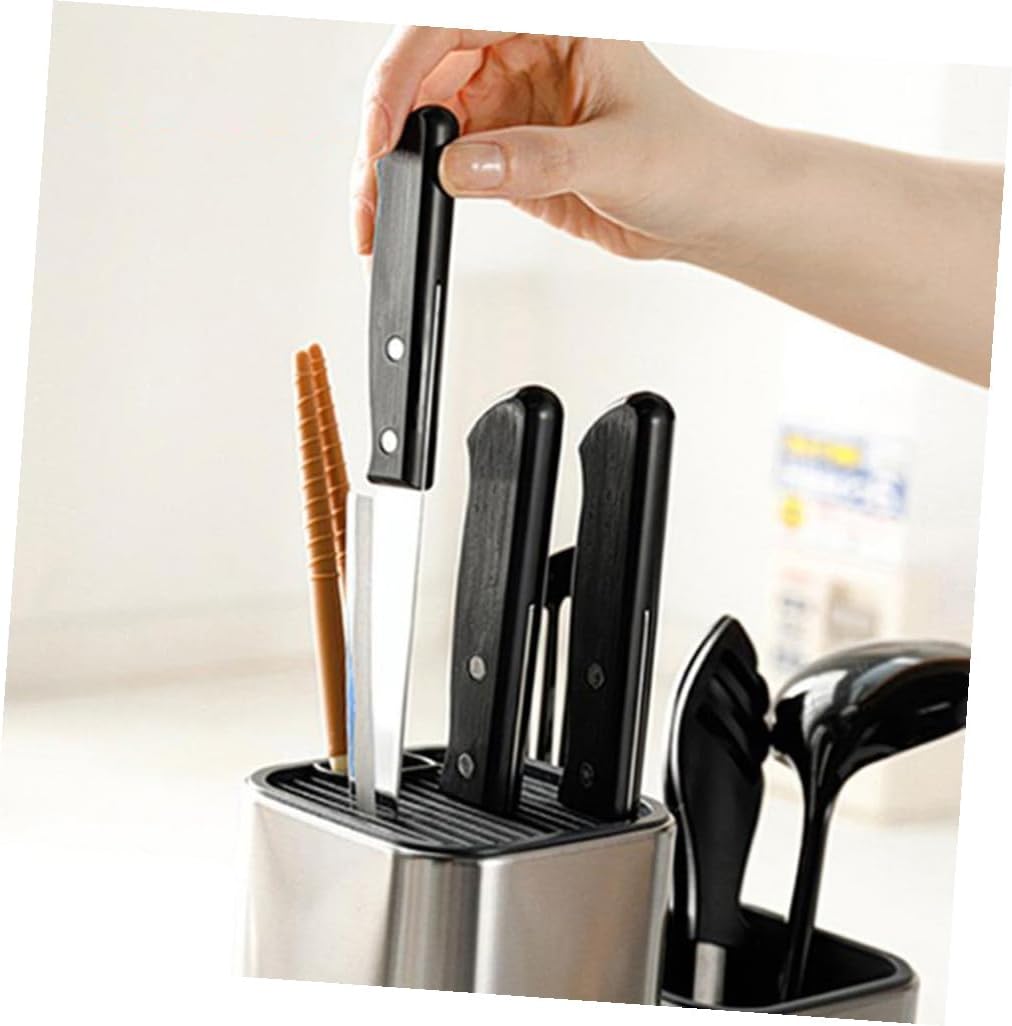 Stainless Steel Knife Block Kitchen Knives Storage Rack Holder Practical Cutter Organizer for Home and Restaurant Use