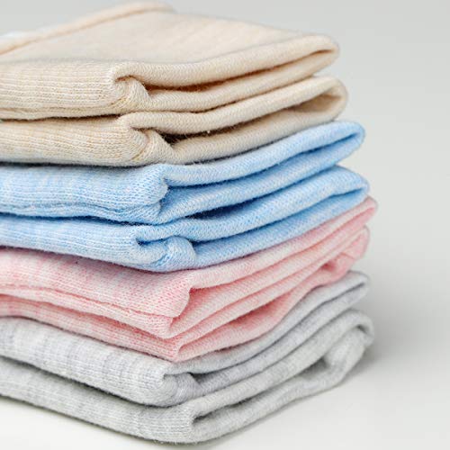 MMBABY 4 Paare Neugeborenen Handschuhe,Babyhandschuhe aus Baumwolle als Neugeborenen Handschuhe, No Scratch Fäustlinge Handschuhe Babyhandschuhe Keine (0-6 Monate, 4 Packstreifen)