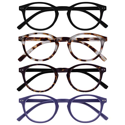Opulize Zen Pack 4 Lunettes De Lecture Noir Lumière Sombre Brun Pourpre Petit Hommes Femmes RRRR24-11T25 +3,50 Cover
