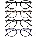 OPULIZE Zen 4 Pack Reading Glasses Black Light Dark Brown Purple Small Mens Womens RRRR24-11T25 +1.00