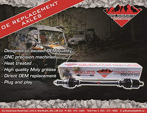 Rugged Rear Left/Right Performance Axle (2012-16) (2018-19) Arctic Cat/Textron Wildcat/X/4/4X, Cnc Precision Components, Stainless-Steel Clamps Coated For Protection & Machined Heat Treated Long Life #TOP3