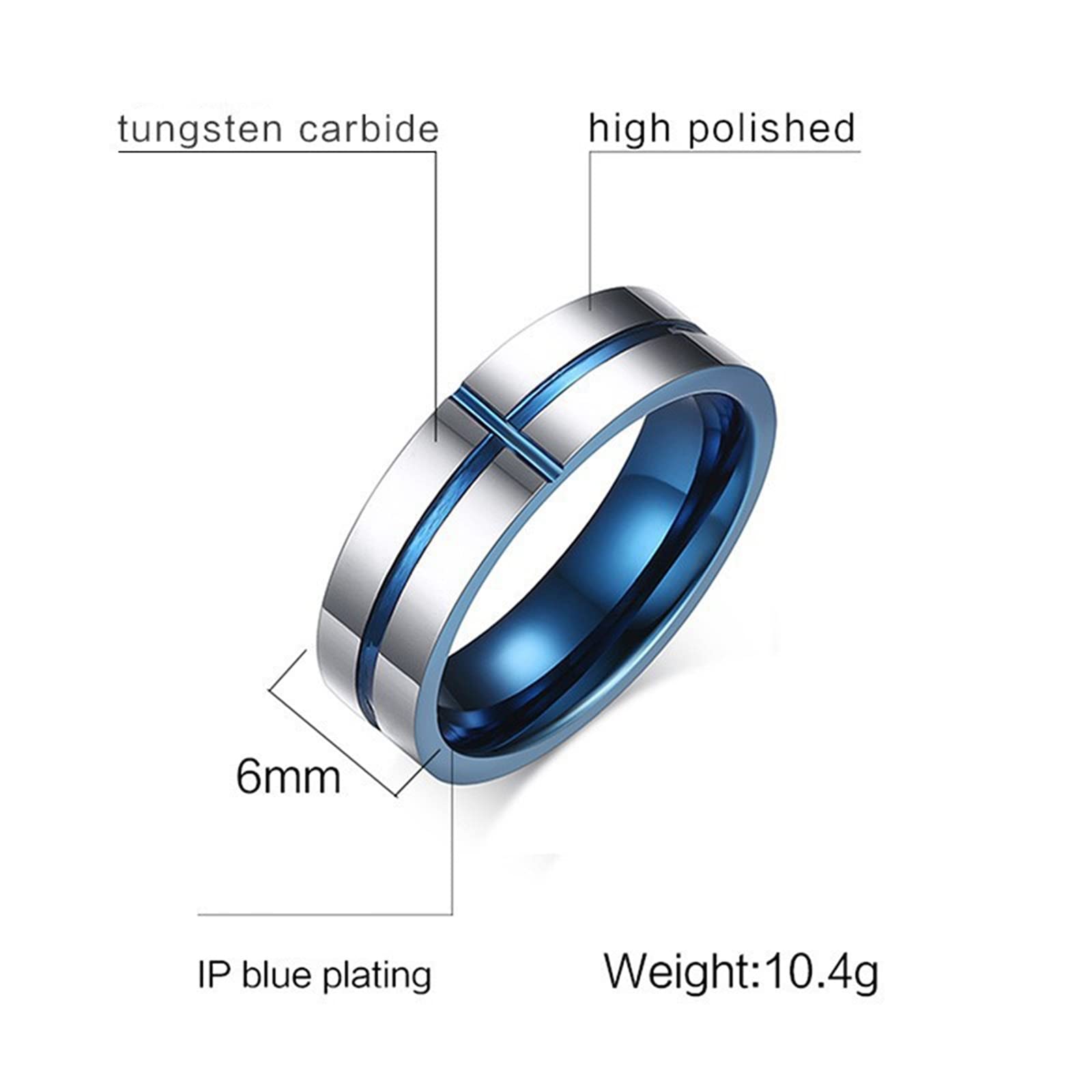 Paar Halsketten mit Gravur Edelstahl, Charms Anhänger Ring Kreuz 6MM Partnerketten für Sie und Ihn
