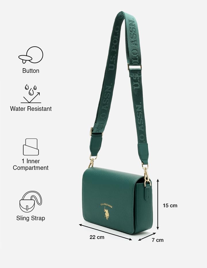Image of Nevah Solid Crossbody Handbag |Twist Closure For Women| Stylish And Trendy Handbag