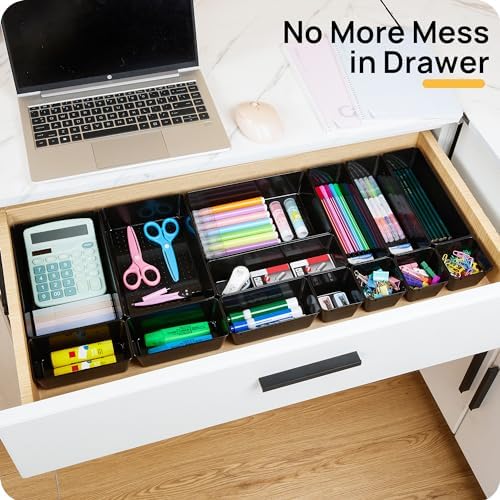 25 PCS Office Desk Drawer Organizers Set, 4-Size