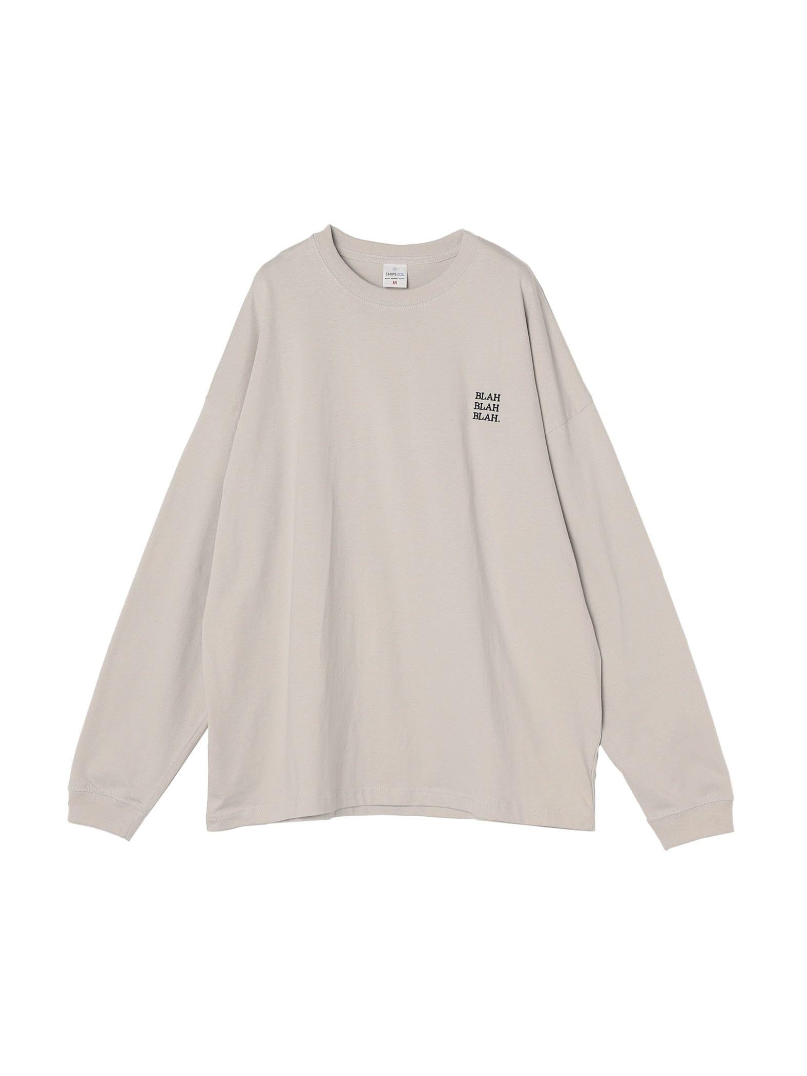 [シップス] シップス エニィ SHIPS any Tシャツ WEB先行 BLAH BLAH BLAH.ワンポイント 刺繍 ルーズ Tシャツ ロンT メンズ 712030050