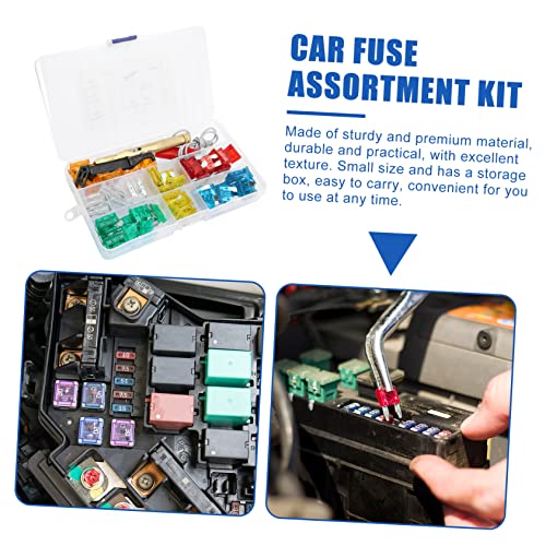 Kit extractor de fusibles automotrices Hemobllo con fusibles de 5/10/15/20/25/30A (15 piezas cada uno) y tester de cobre negro, herramienta esencial para reemplazo y mantenimiento de fusibles de auto miniatura 6