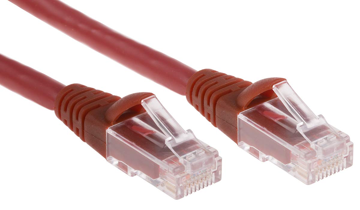 RS PRO Kabel Ethernet Cat.6, 10 m, czerwony kabel krosowy, wtyczka RJ45 U/UTP, B RJ45, LSZH