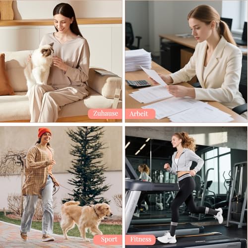 Cirorld Socken Damen 10 Paar，Bunte Baumwollsocken 39-42, Lange Strümpfe, Atmungsaktiv & Bequem, Winter Sportsocken, Streifen Punkte Muster Valentinstag-Geschenk für sie