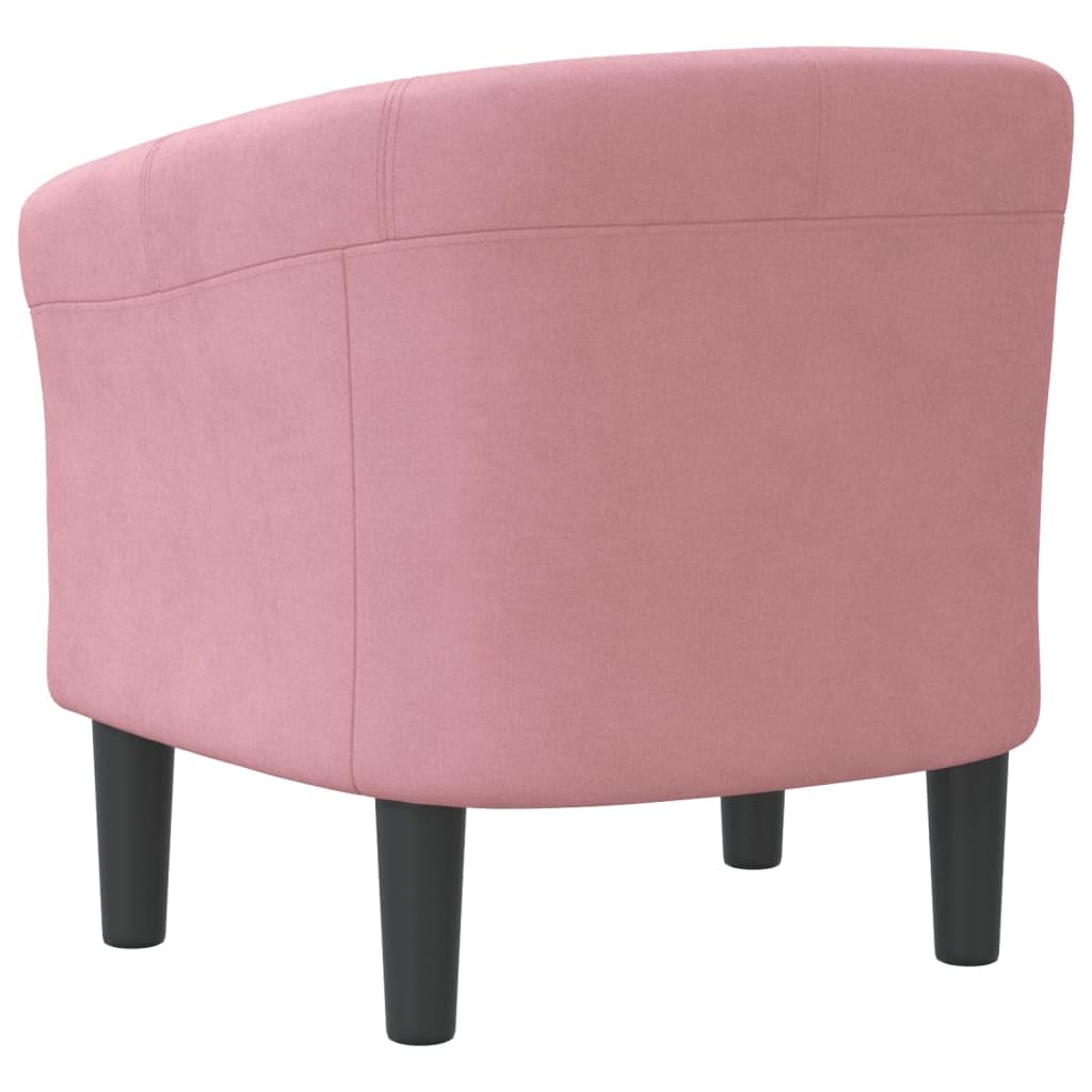 vidaXL Sillón, Silla Decorativa con Respaldo Reposabrazos, Butaca de Relax Descanso TV, Asiento para Salón Oficina Dormitorio, Terciopelo Rosa