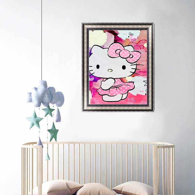 Amazon | クロスステッチキット ダイヤモンドの絵画 ハローキティ