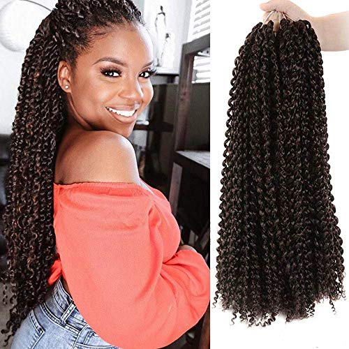 ELIGHTY Passion Twist Hair - 18 Inches Water Wave Crochet Braids Synthetic Heat Resistant Fiber - Soft, Lightweight, Stylish - Natural Braiding Extensions (18 Inch (Pack of 6), 4#)