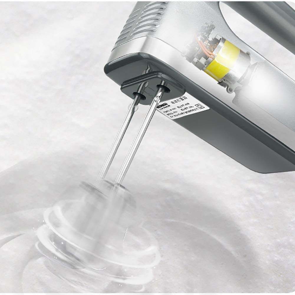 Frullatore Elettrico a Mano, frullino per Le Uova Portatile per Uso Domestico/2 Ganci per impastare/2 fruste a Palloncino/2 fruste, frullatori da Cucina a Mano per la Cottura