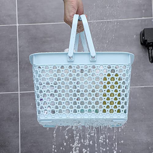 Anyoifax Portable Shower Caddy Basket Plastic Cleaning Tote With Handles Large Storage Organizer Bin For Bathroom, College Dorm, Pantry, Kitchen, Blue #TOP5