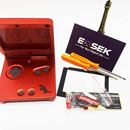 Image of Full Parts Replacement Housing Shell Pack for Gameboy Advance SP Ruby (SP GRO)